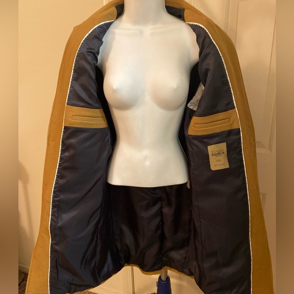 Zara Wool Blend Collared Classic  Camel Coat Medium - Picture 9 of 11